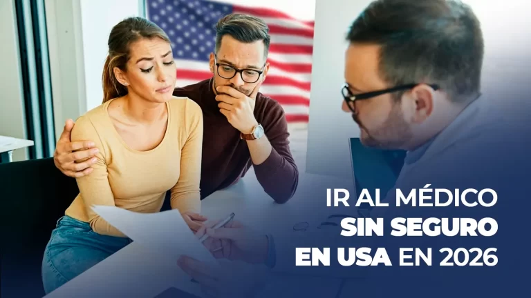 Familia latina preocupada por cuánto cuesta ir al médico privado sin seguro en Estados Unidos